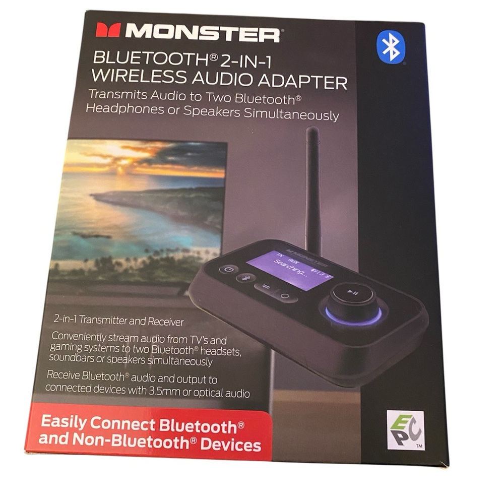 Monster Bluetooth 2-in-1 Wireless Audio Adapter